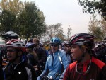 Waiting for the Tour de Bronx to continue
